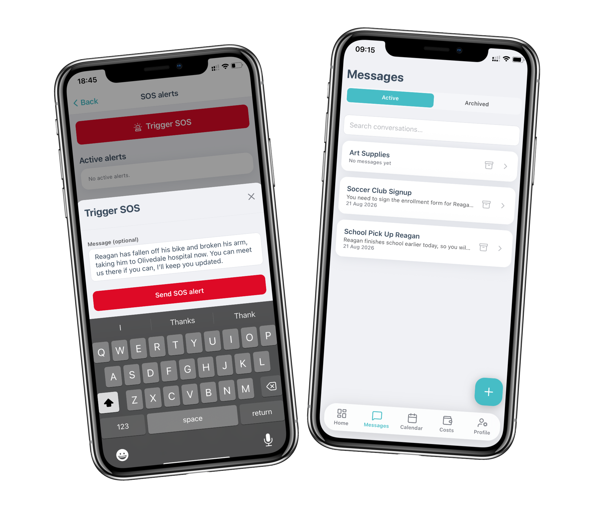 Communication and Documents in the Jointly app