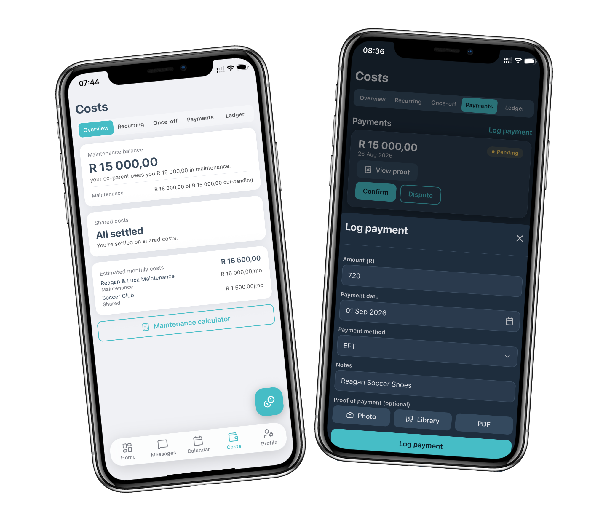 Finances and Payments in the Jointly app